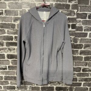Lululemon Pave New Ways Full-Zip hoodie sweatshirt Glacier Grey White pu…